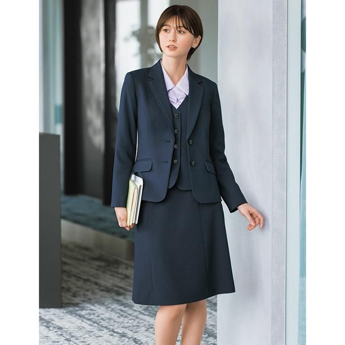 AS2338 (ボンマックス)BONOFFICE スカート仕事向きウエストゴム ｜事務服