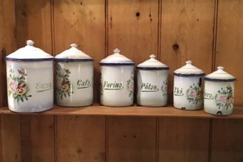 フランスJAPY社1930～'40年代ホーロー「ローズ＆パンジー