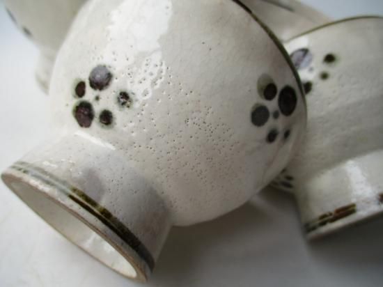 梅花文 汲出茶碗 5客入り (共箱)虎渓山 水月窯 - 茶道具販売 栗林園