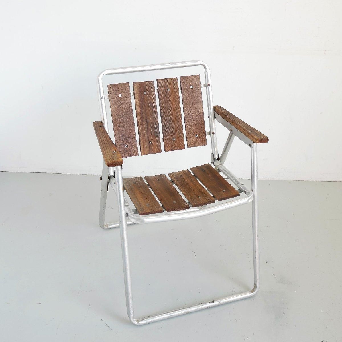 アメリカ ヴィンテージ デッキチェア キャンプ 折りたたみ椅子 木製
