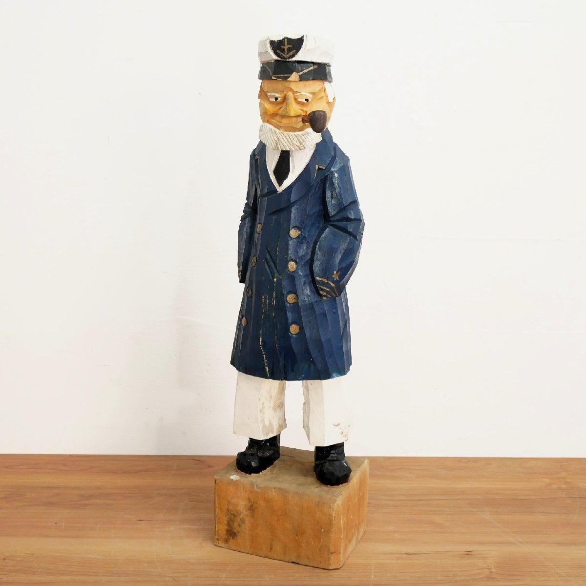 ヴィンテージ マドロス人形 木彫り 船長 -通販-ローズボールアンティークス