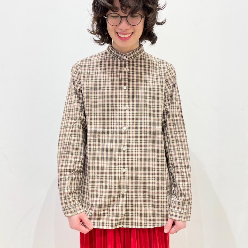 Parkes - タータンチェックスタンドカラーシャツ（PN2232004） - Sheth