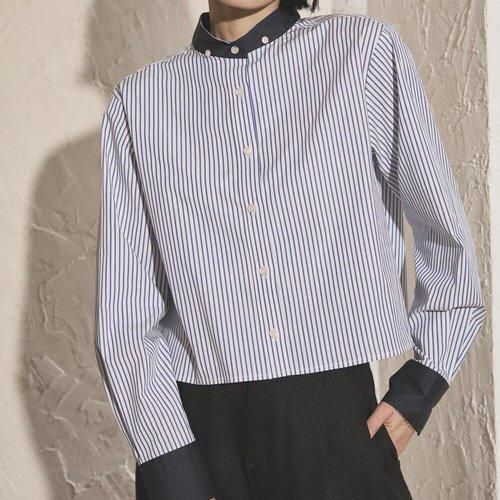 Audrey and John Wad - 2wayカラークレリックショートシャツ (L2103