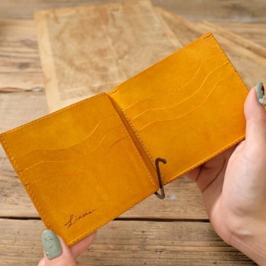 マネークリップ / イエロー - 革コインウォレット、バッグ等の