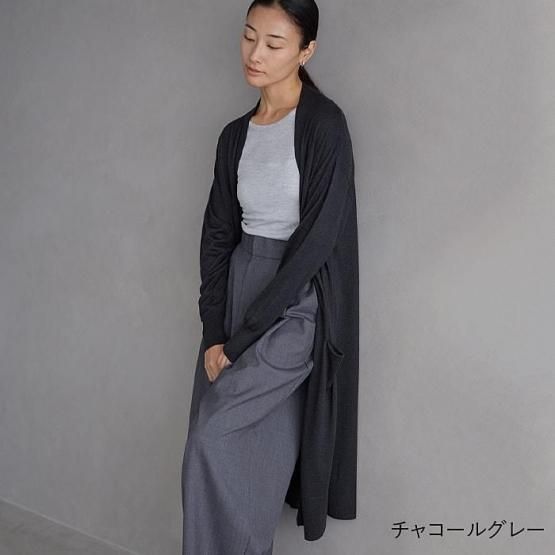 毎朝手が伸びるシルク100%カーディガン ロングカーディガン/シルク
