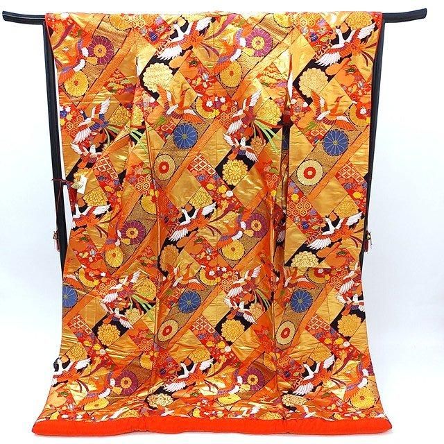 中古 貸衣装処分 色打掛 金色 吉祥柄 古典柄 花嫁衣装 きもの道楽 リユース