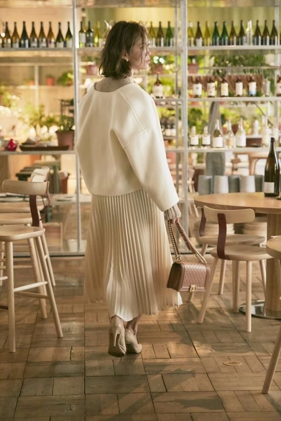 ダブルフェイスショートコート(オフホワイト) - seventen