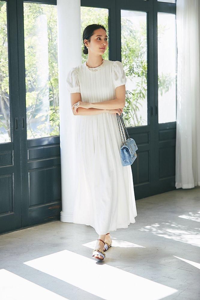 ボックスタックマキシワンピース(ホワイト) - seventen