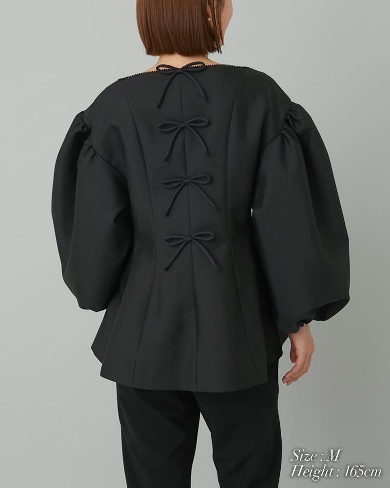 20％off】ハートネックパフブラウス(ホワイト) - seventen