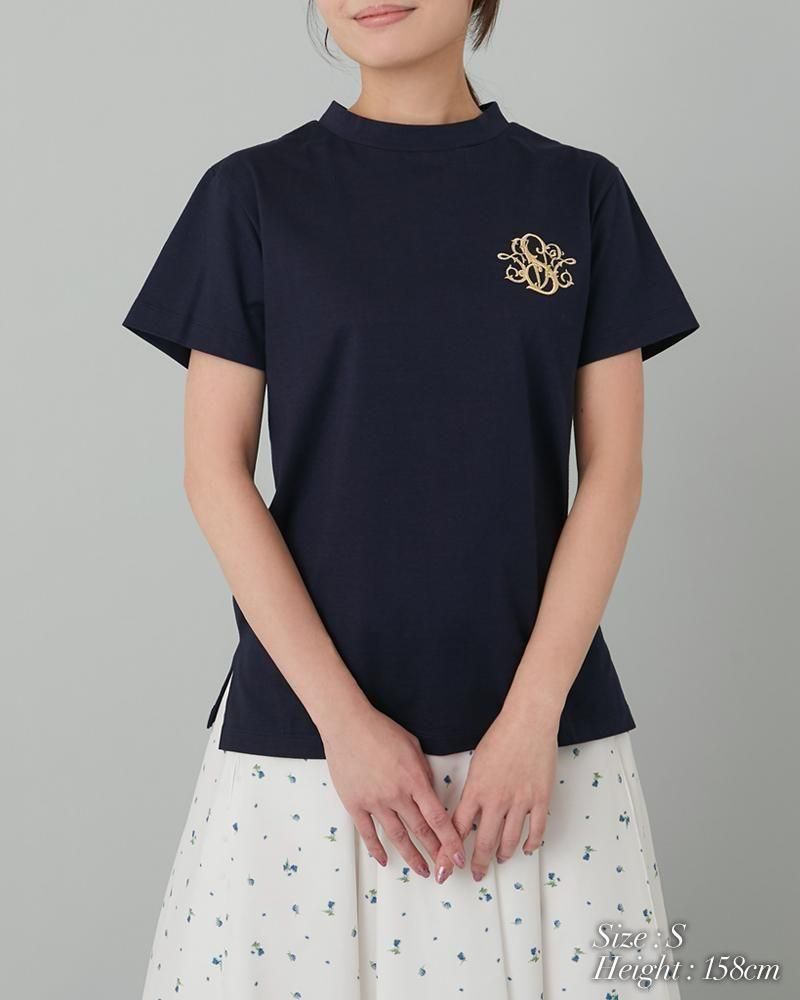 SVT刺繍Tシャツ(ホワイト×ネイビー) - seventen