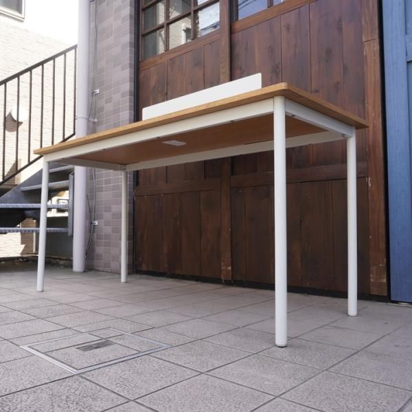 人気の無印良品(MUJI)のオーク材 システムデスクデスク パーティション