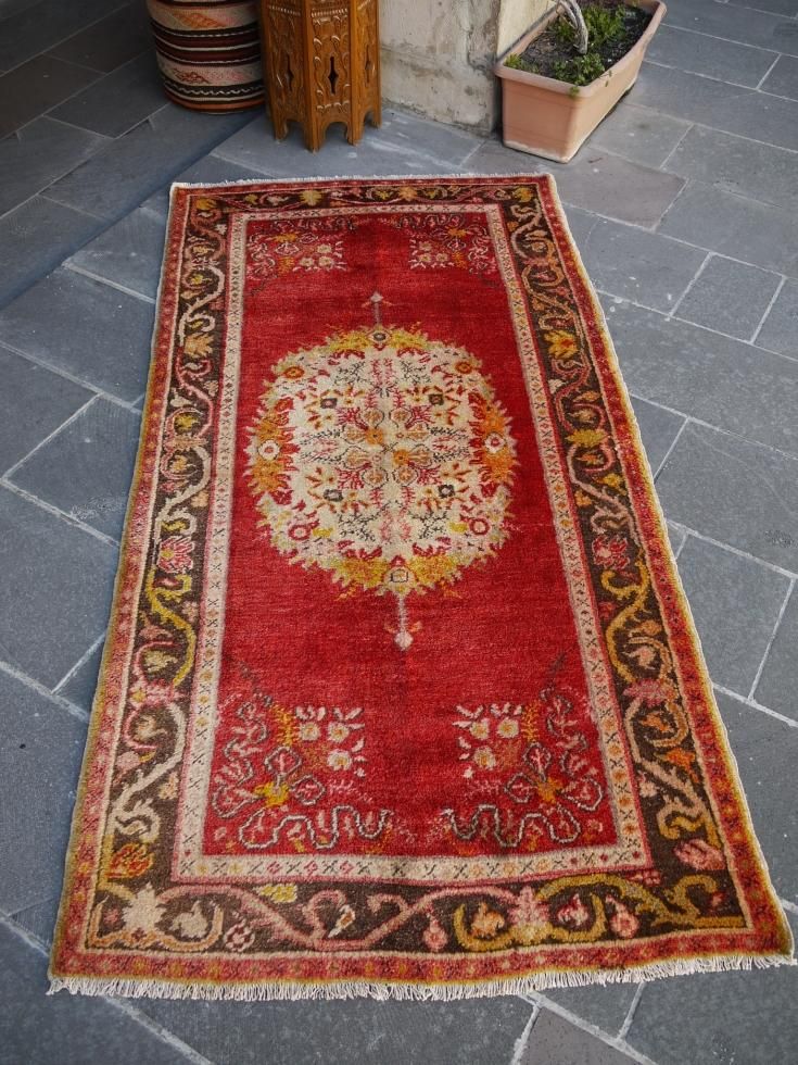 大判/カフェオレとミルクティー ヴィンテージラグ 石田ゆり子さんNo