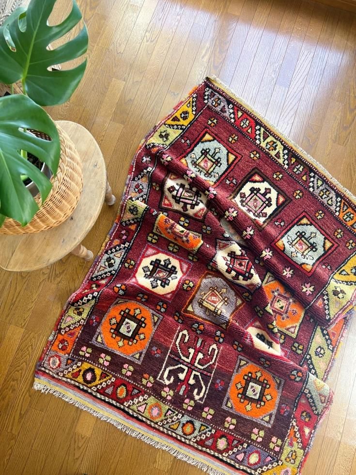 ヴィンテージターキッシュラグ オーバーダイラグ トルコラグ