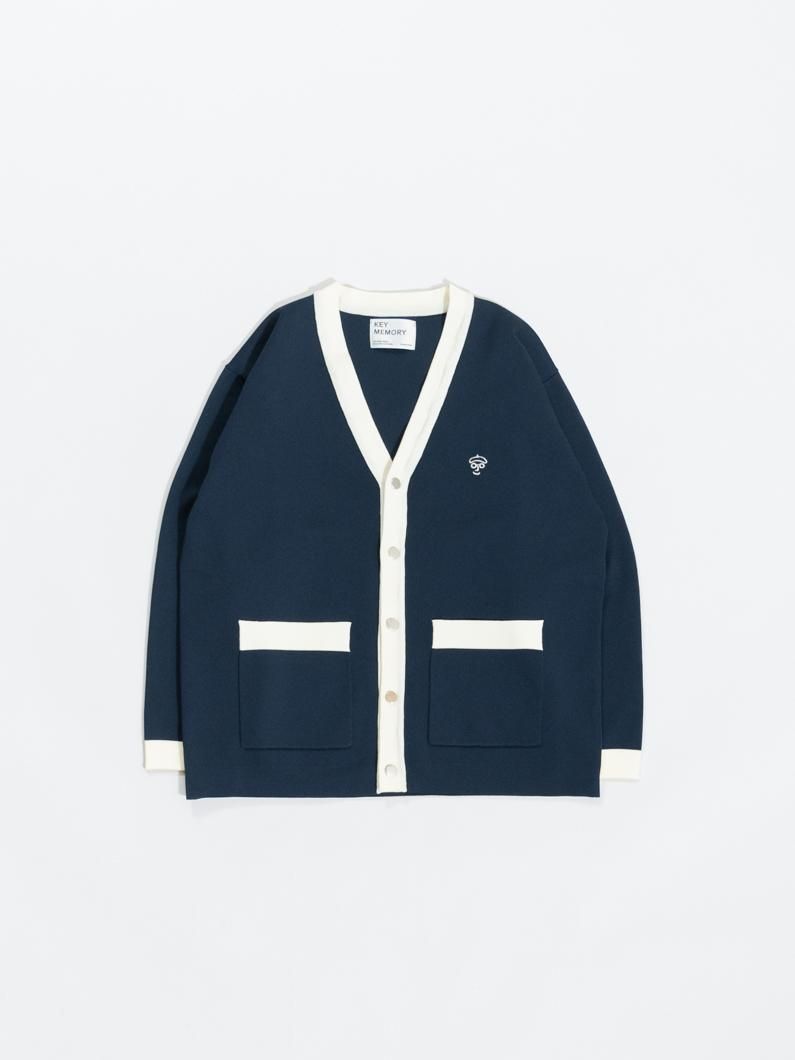 Bicolor knit cardigan | NAVY - KEY MEMORY Online Shop｜鎌倉
