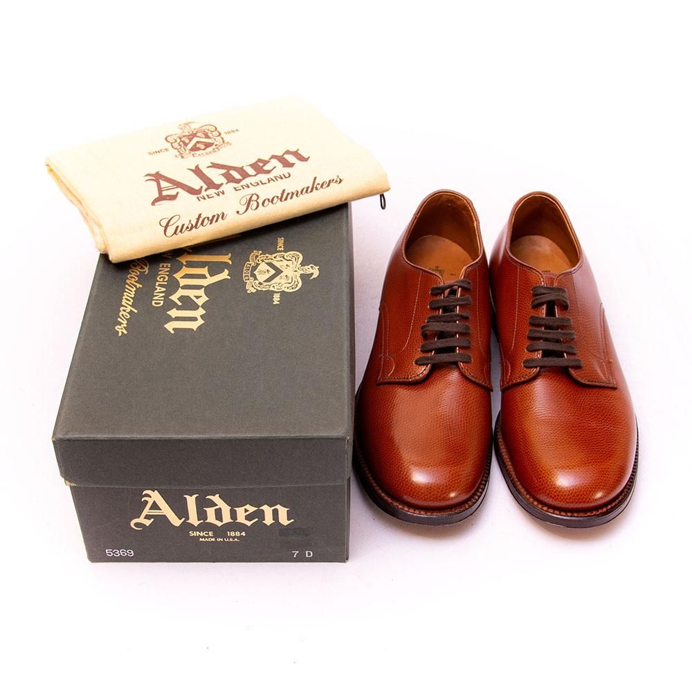 オールデン 5369 プレーントゥ ブラウン アルパインカーフ ミリタリー