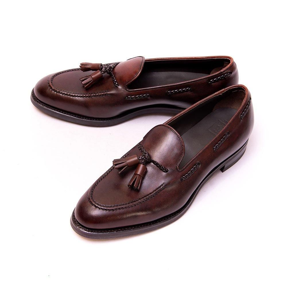三陽山長 鹿三郎(ROKUSABURO) タッセルローファー ダークブラウン