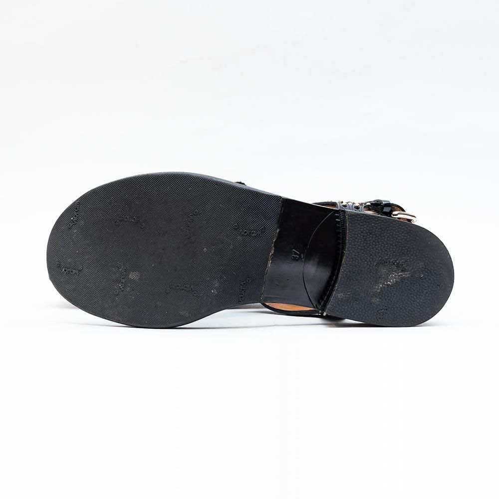 チャーチ キルト スタッズ サンダル サイズ37 レディース - 中古革靴