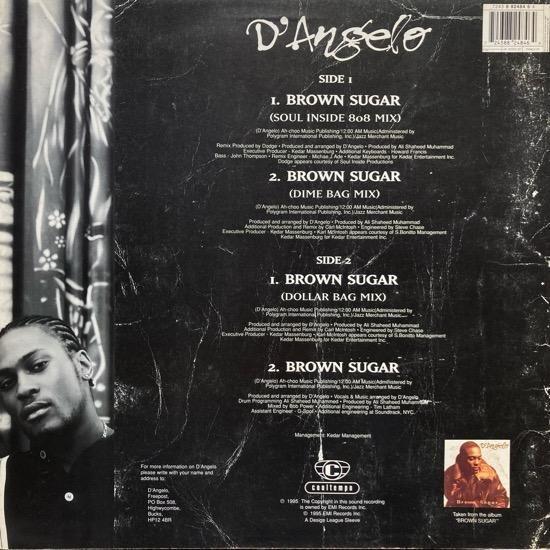 D'ANGELO / BROWN SUGAR (UK ONLY REMIX) (1995 UK ORIGINAL) - SLASH