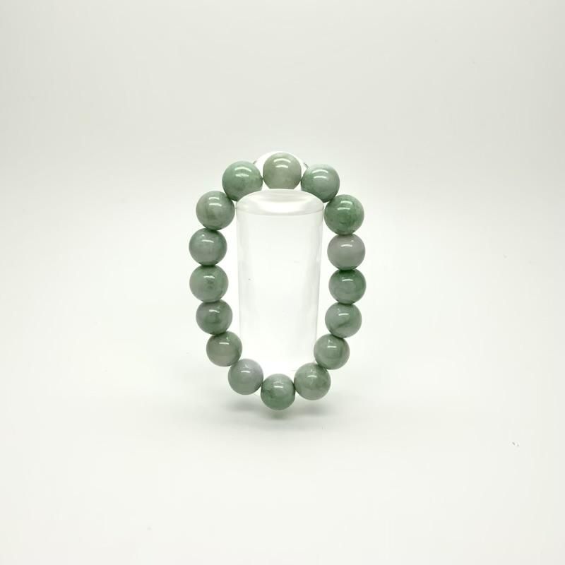 糸魚川翡翠 ブレスレット 13mm玉 】 糸魚川産翡翠 限定 一点物 天然石