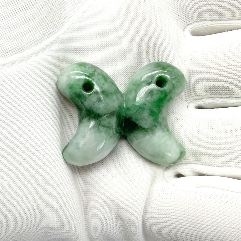 糸魚川翡翠 勾玉 蝶型/双子型 SAランク 】 国産 天然石 糸魚川産翡翠