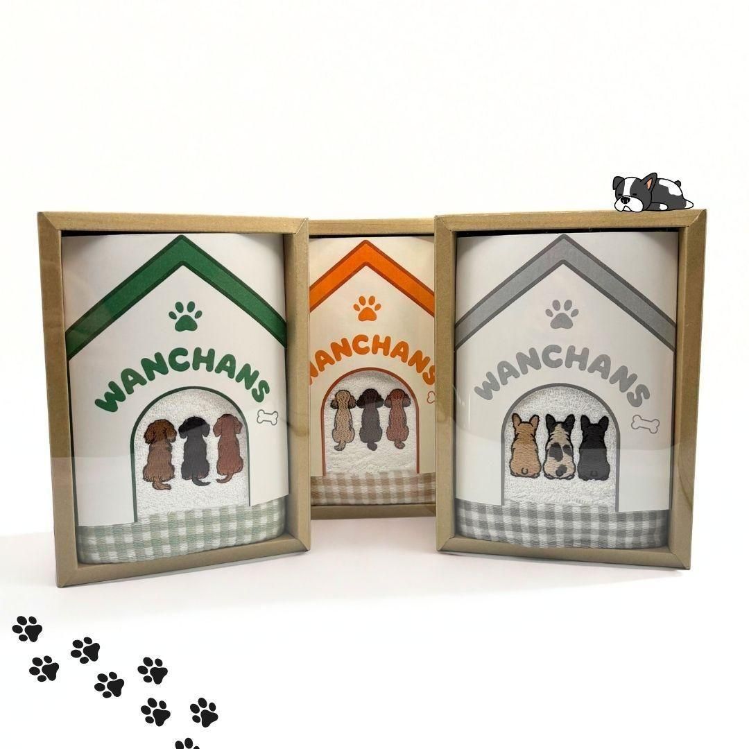 わんわんわん | チェックフェイスタオル - 【公式】エアーかおる