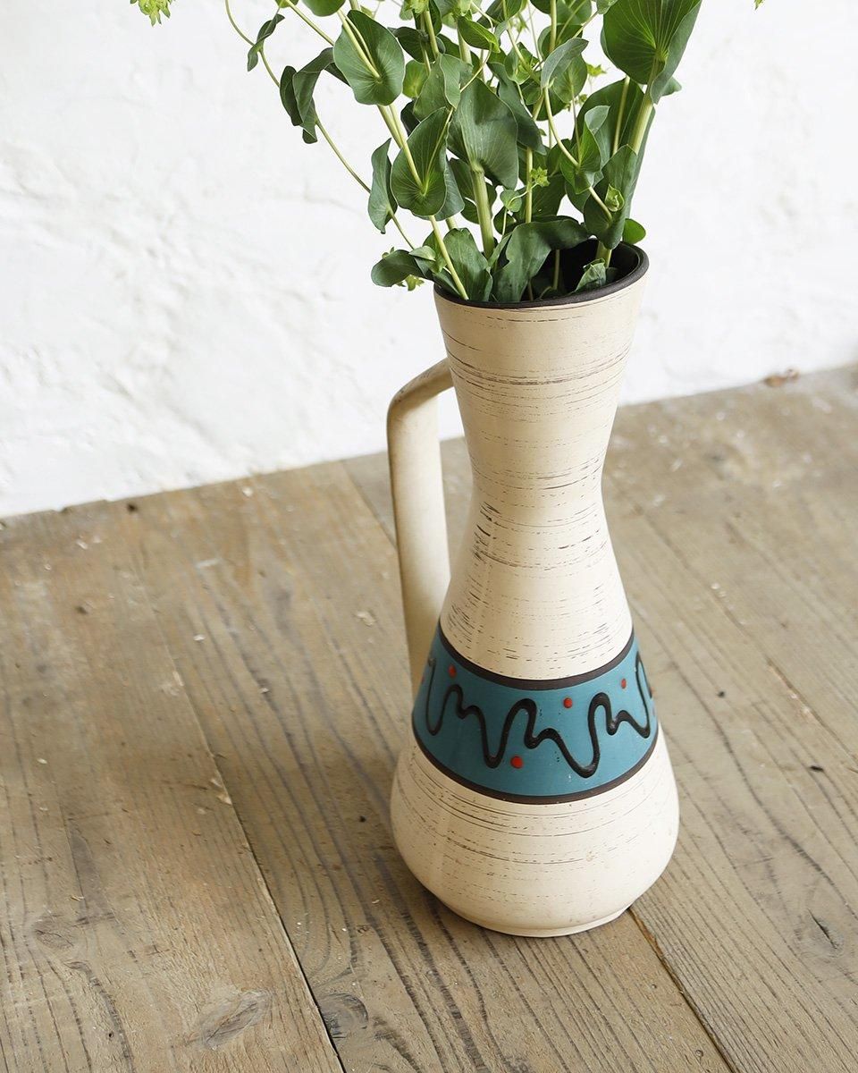 フランスアンティーク フラワーベース 陶器 花瓶 ジャグ scheurich