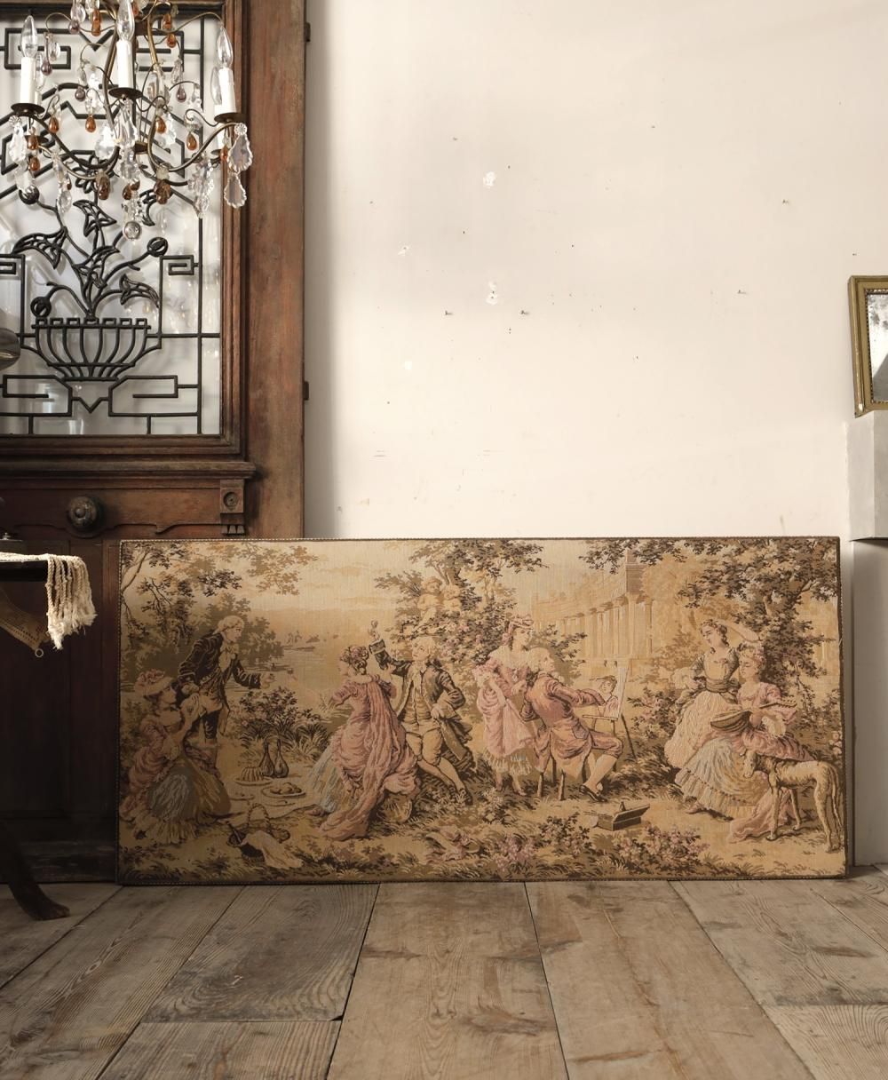 フランスアンティーク ウォールアートゴブラン織り タペストリー