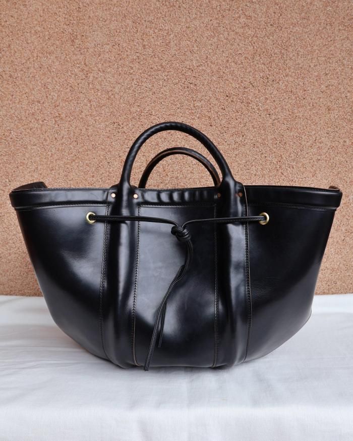 FUMIKA UCHIDA： LEATHER CARPENTERS TOOL BAG - BLACK - ORANN ONLINE
