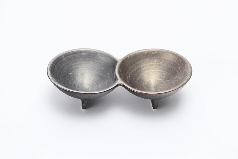 陶悦窯 晶雲母金銀 二組小付