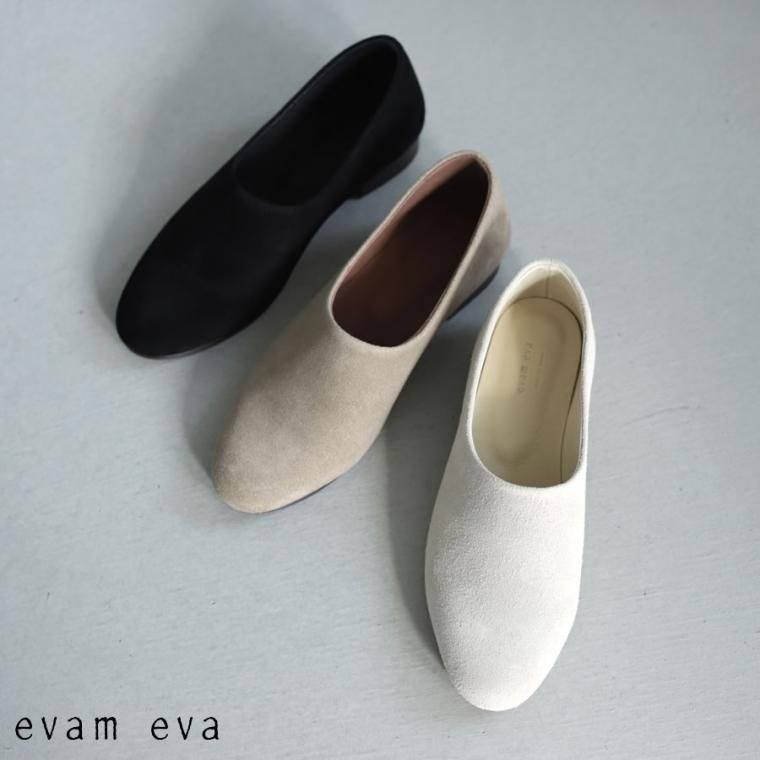 evam eva(エヴァム エヴァ) ヌバック レザースリッポン / nubuck