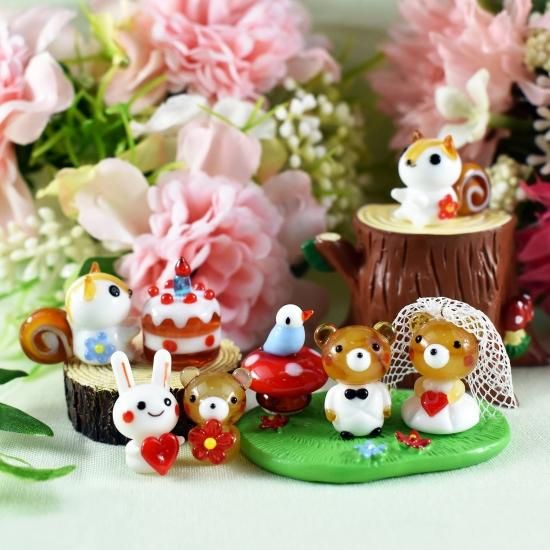 うんちゃん ガラス細工 ミニチュア ミニチュアガラス細工｜可愛い動物