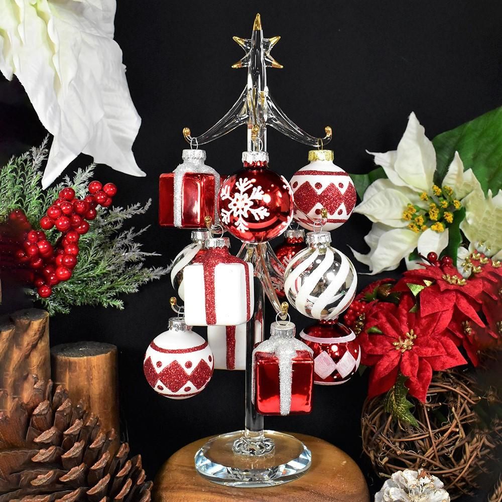 クリスマスガラス細工｜ボールツリープレゼントRD｜フォーカートグラス
