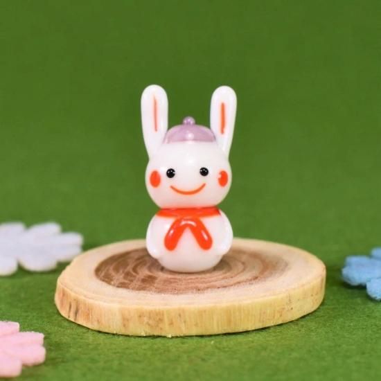 ガラス細工｜エッグハントうさぎ｜フォーカートグラスワークス限定