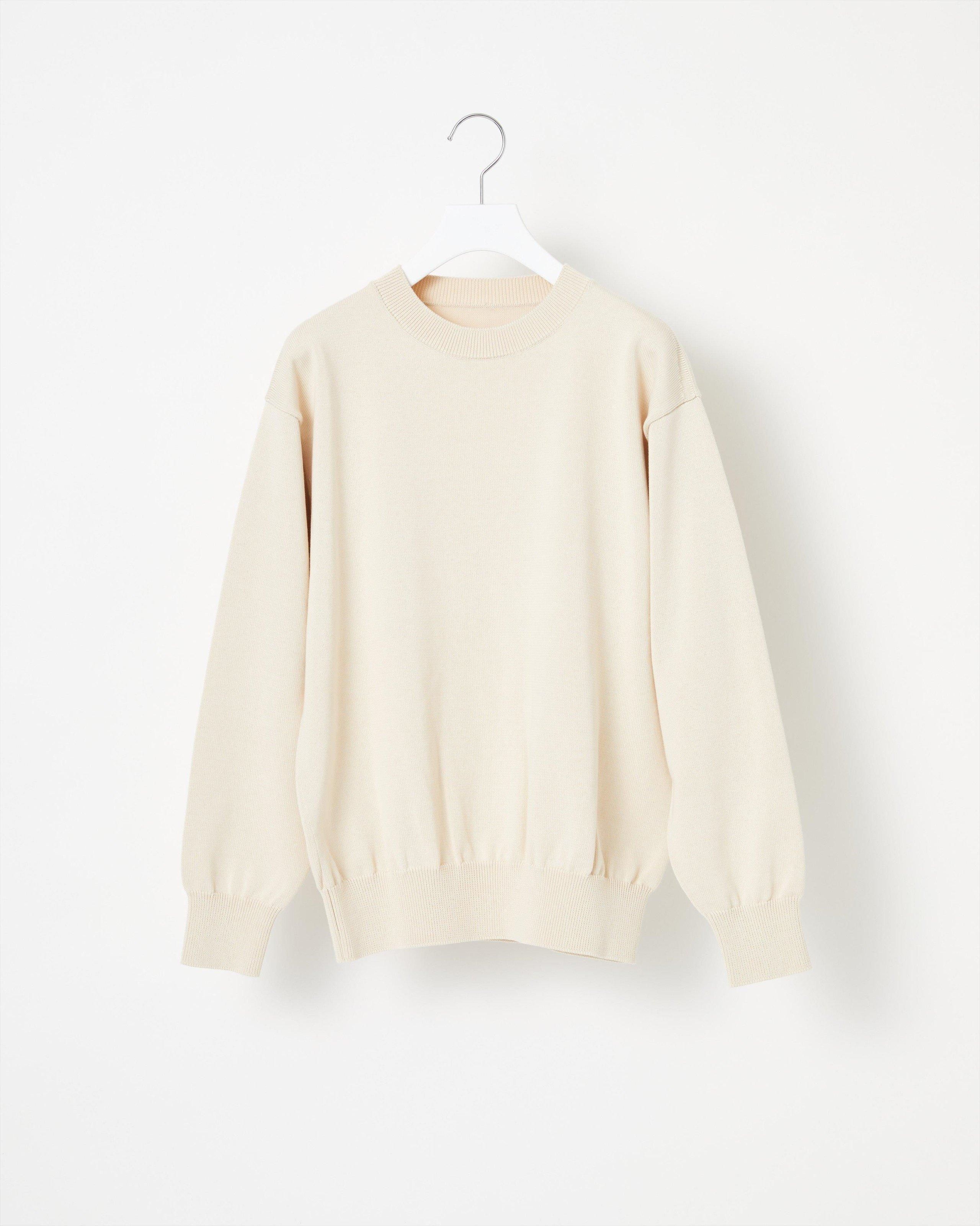 RIGID SEA ISLAND COTTON KNIT PULLOVER - Yonetomi STORE ONLINE