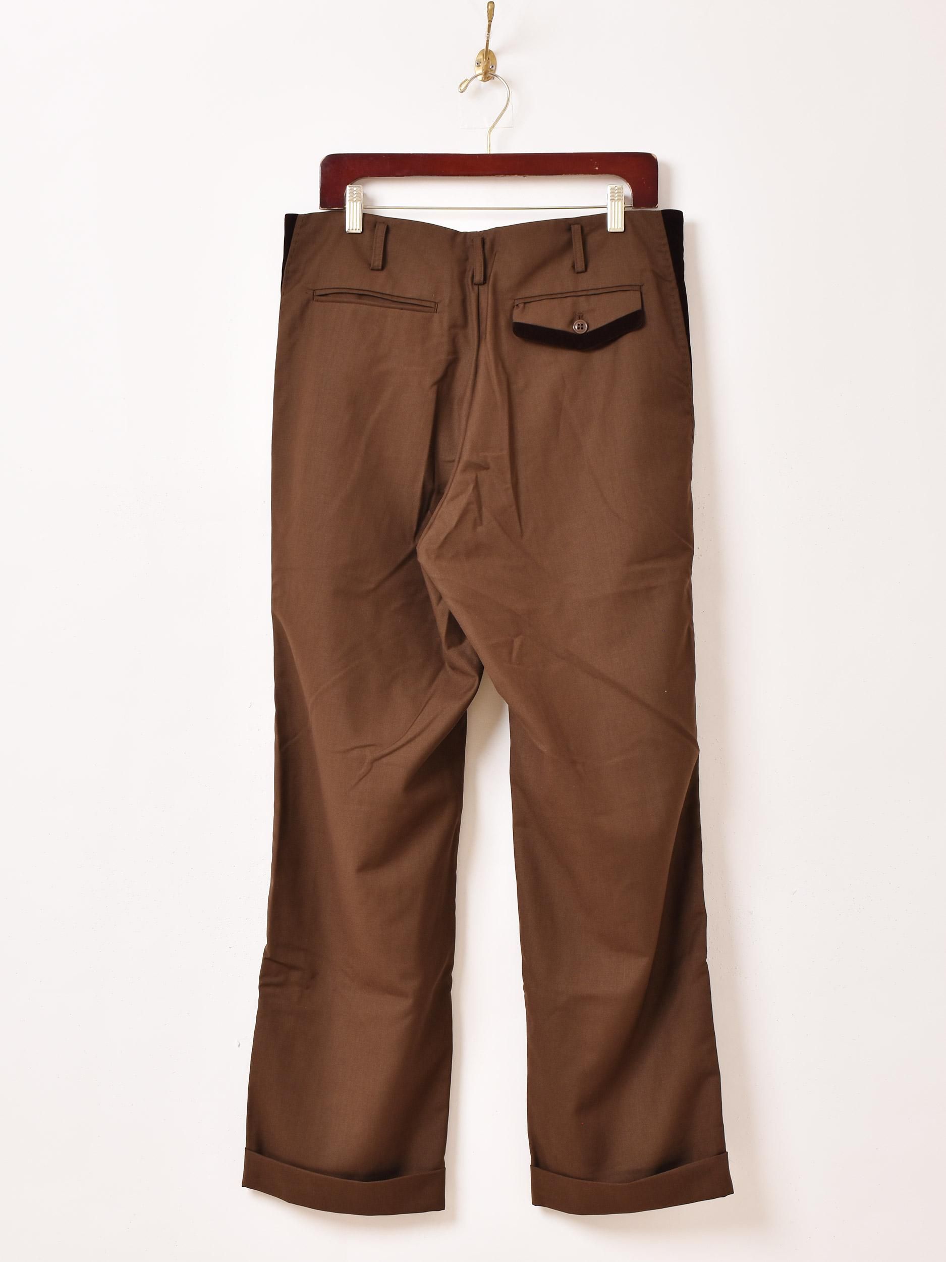 3色展開】「Backers」ロカビリー タックパンツ ブラウン - 古着屋