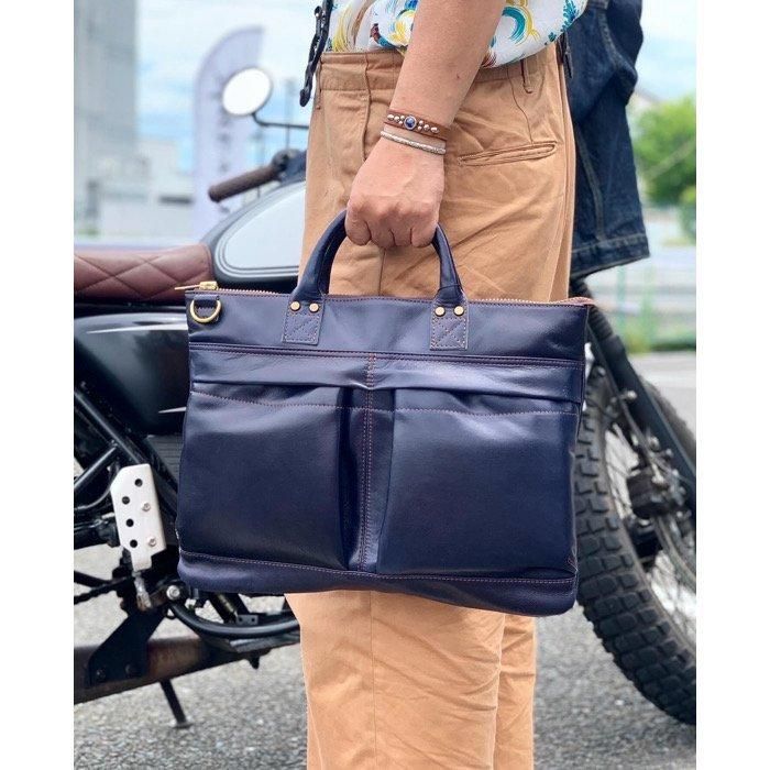 Y'2LEATHER/ワイツーレザー】インディゴ ホースハイド ヘルメット