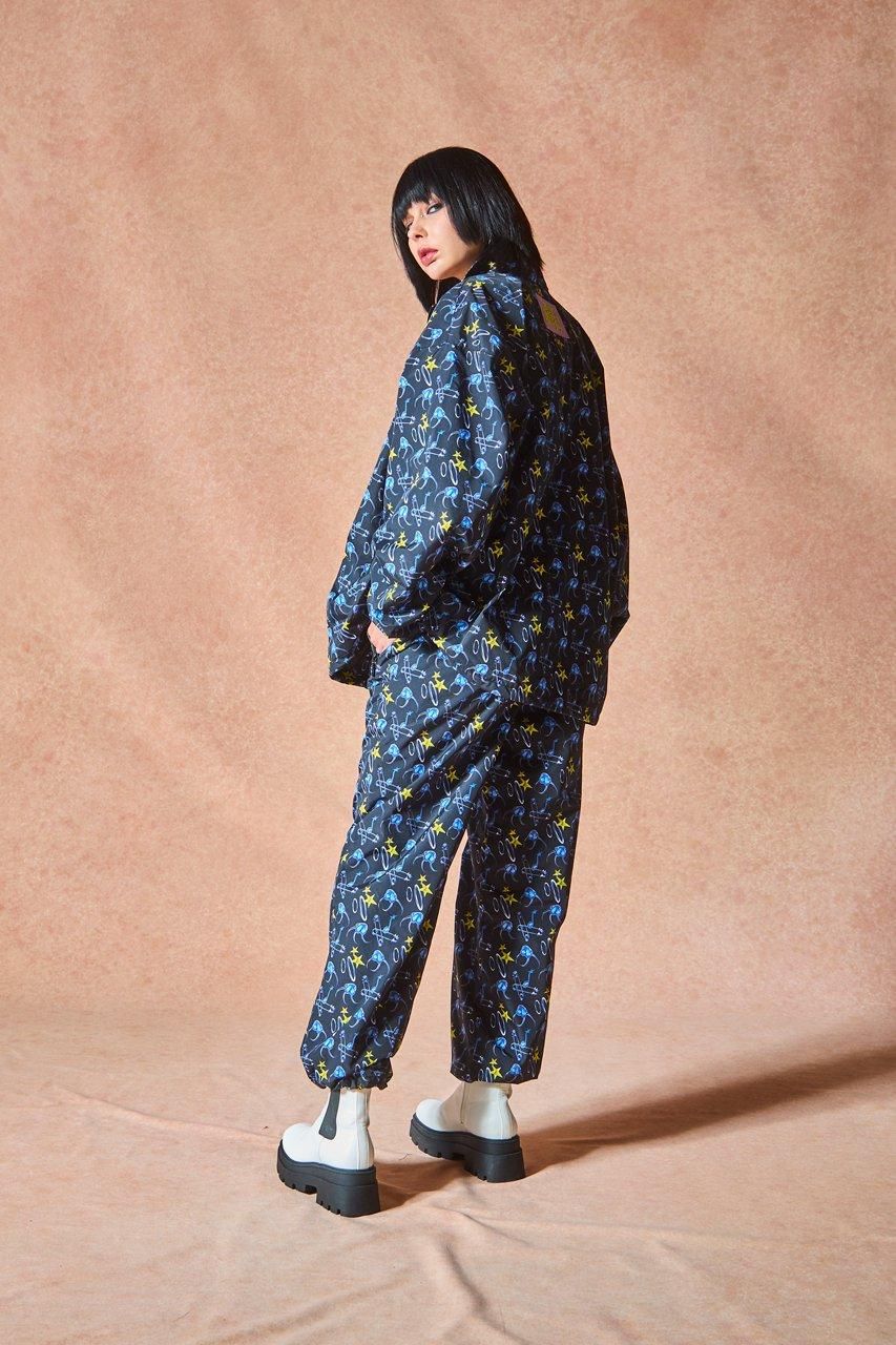 総柄ナイロンパンツ - ROY reflect overjoy