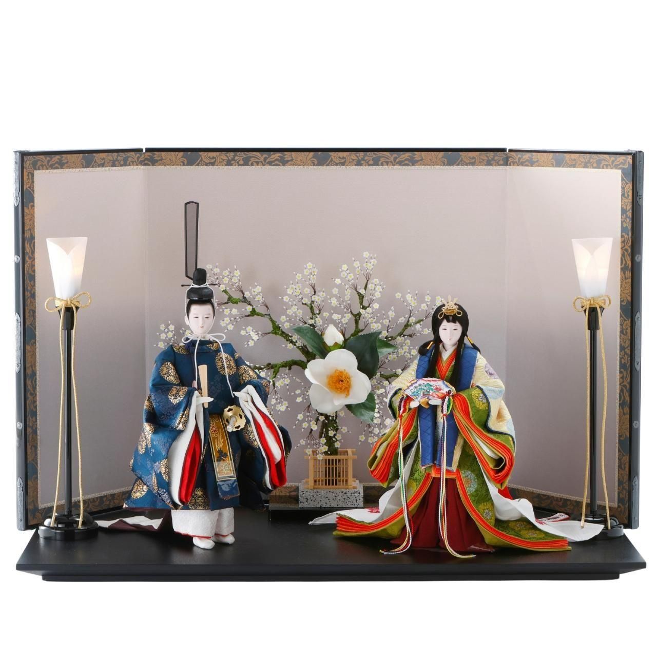 雛人形（ひな人形）「白椿」｜平安博翠 親王飾り｜おしゃれでモダンな