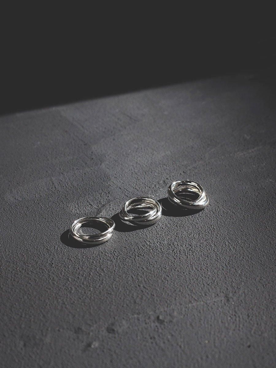 UNKNOWN. U599 “TWO SEMICIRCLE 2” RING / SILVER - 神戸 GOODDAYS