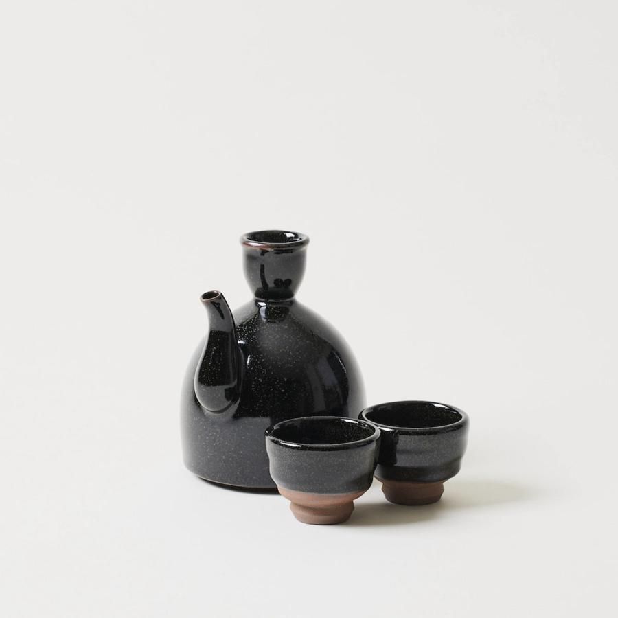 黒薩摩からから（大）盃セット[クロサツマカラカラ（ダイ）サカズキ
