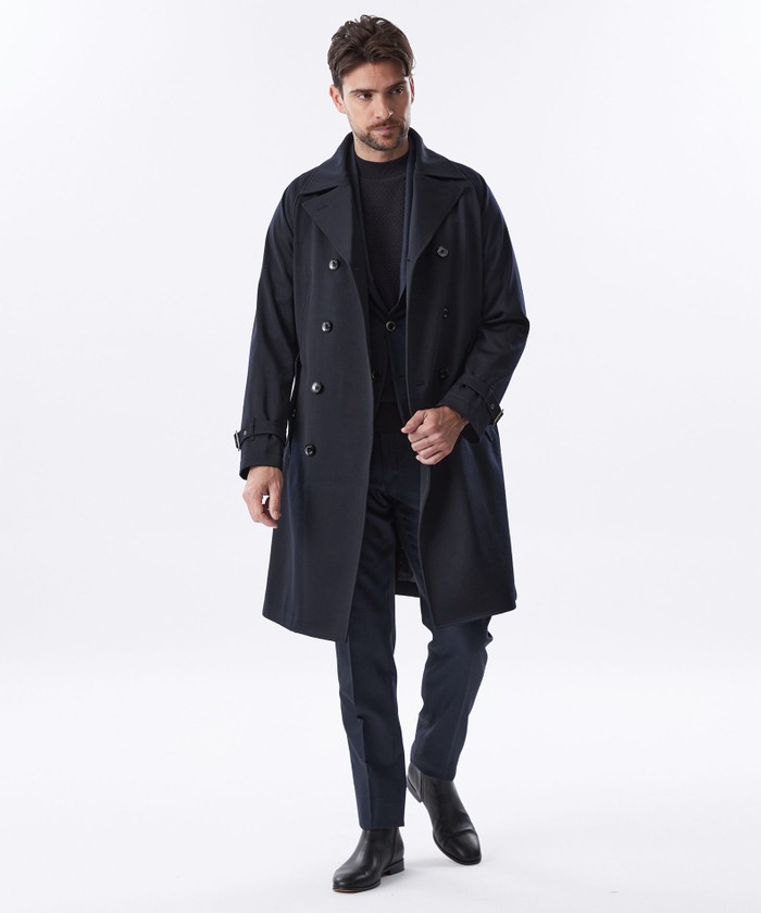 ダブルブレストウールミックスコート(506976421)｜HANKYU MEN'S / 阪急