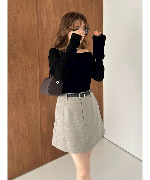 デコルテタックフロッキーチュールトップス(508369214)｜阪急百貨店