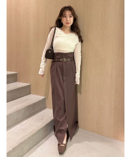 デコルテタックフロッキーチュールトップス(508369214)｜阪急百貨店