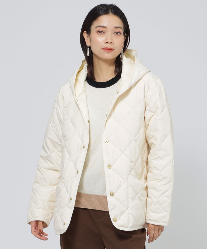 ウォッシャブル】フーデッドキルティングダウンジャケット(507723387