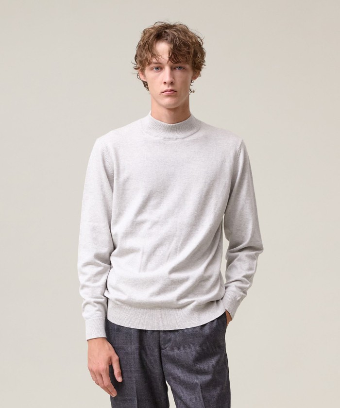 美品】カステルバジャック☆カシミア100% モックネックセーター 48(L