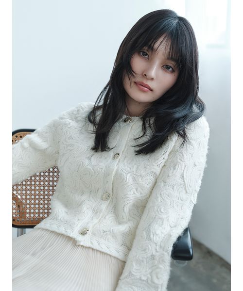 パールトリムカラーアタッチドカーディガン(508639465)｜阪急百貨店