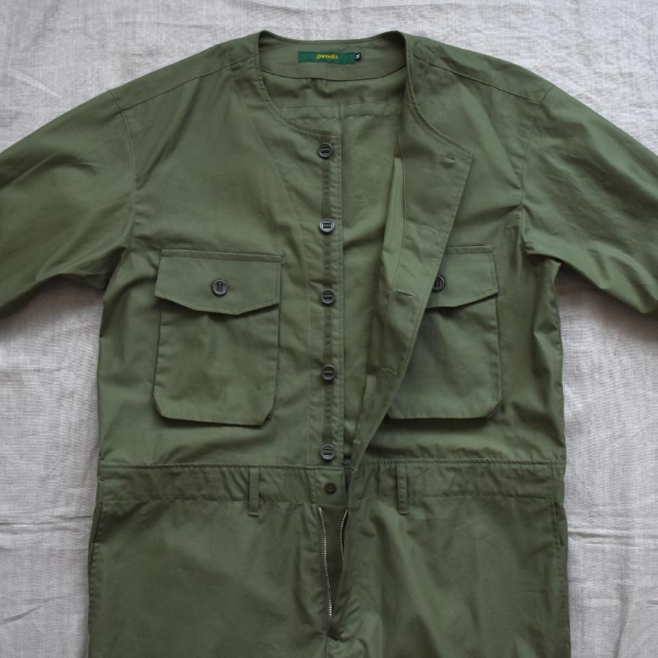 gorouta（ゴロウタ）M25 JUMPSUIT オリーブ（C/Lバックサテン）