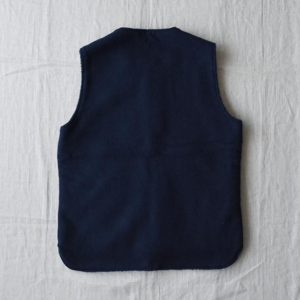 SASSAFRAS（ササフラス）CRAZY GARDENER VEST Blanket ネイビー（ウール）