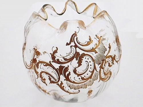 逸品 オールドバカラフラワーベース - 薔薇と天使のアンティーク