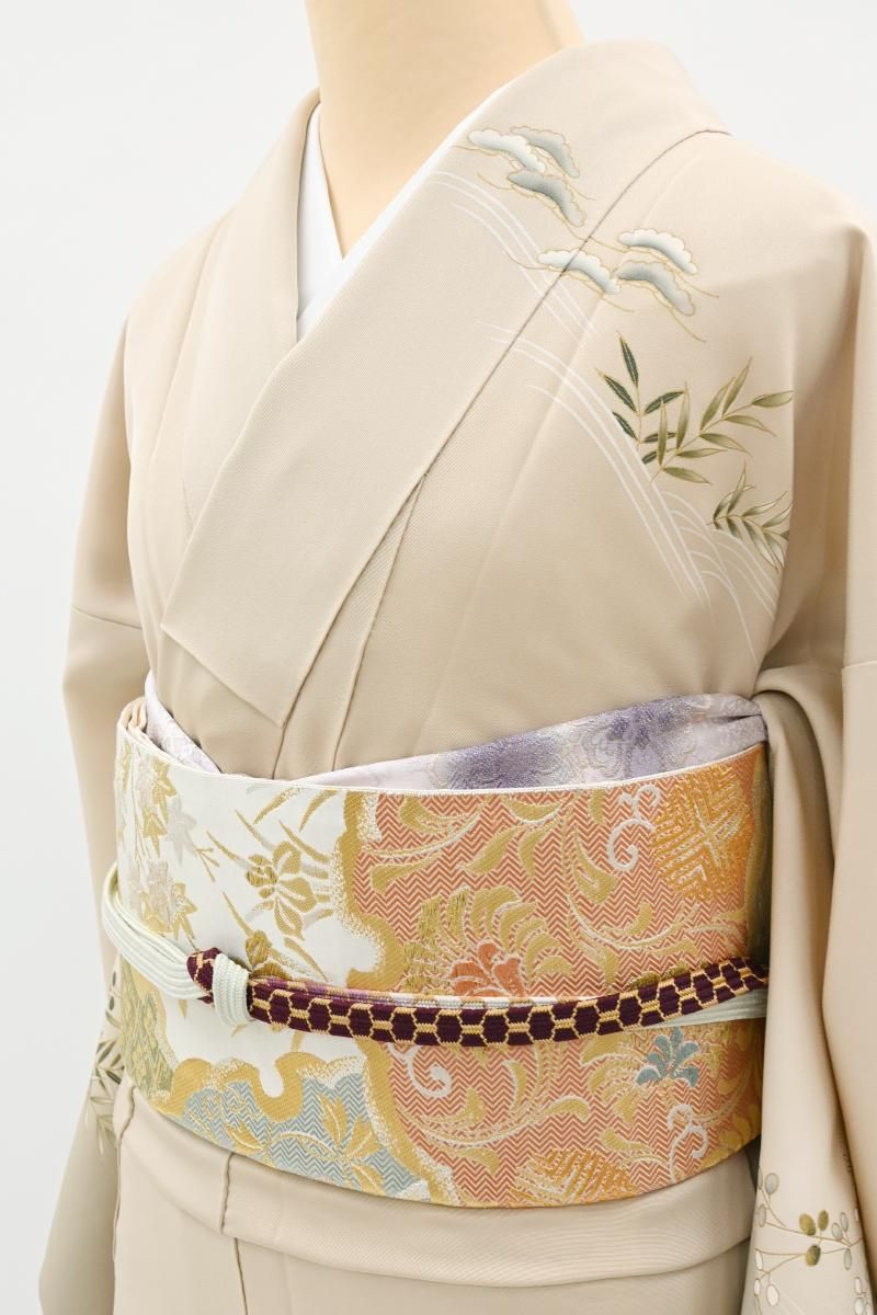 銀座【L-8457】西陣 藤原製 袋帯 多彩 雪輪重ね文（落款入） - 銀座